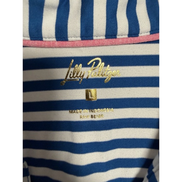 Lilly Pulitzer, Dune UPF 50+ Short Sleeve Dress, Barton Blue St. Tropez, Large - Picture 6 of 9